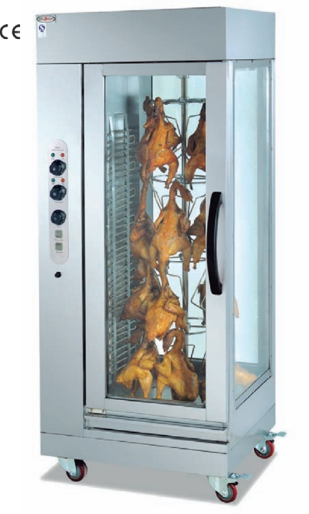 立式燃气旋转烤鸡炉